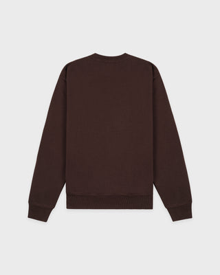 Brown sweatshirt on a light gray background