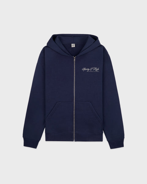 International Zip Hoodie - Navy
