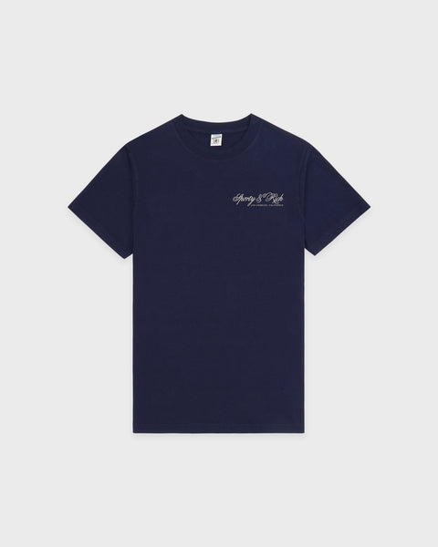 International T-Shirt - Navy/Ecru – Sporty & Rich