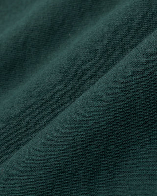 Close-up of dark green fabric texture