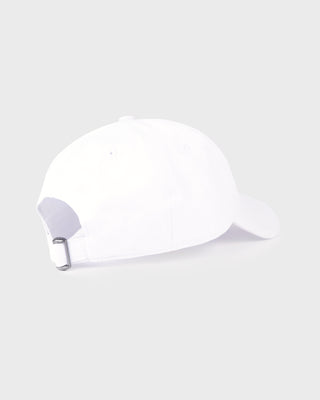 White cap on a light gray background