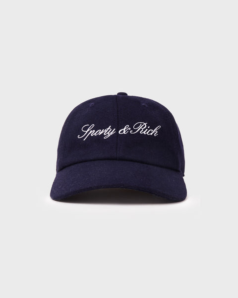 Signature Logo Wool Hat - Dark Navy