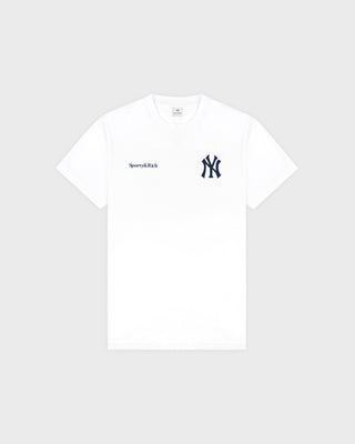 Yankees Curve T-Shirt - White/Navy