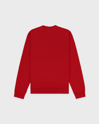 Red sweatshirt on a light gray background