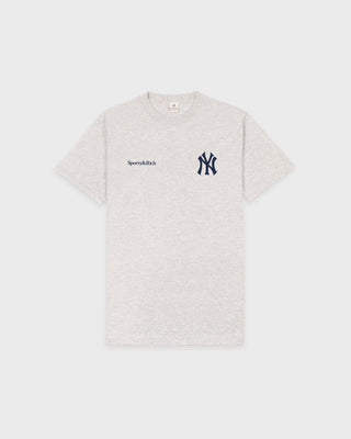 Yankees Curve T-Shirt - Heather Gray/Navy