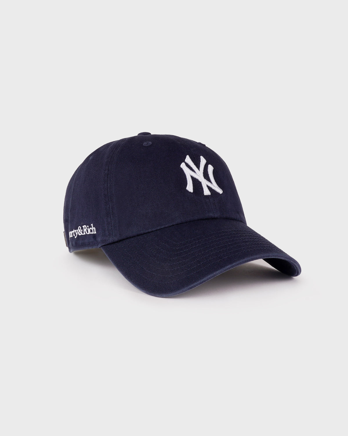 Yankees Serif Hat - Navy/White