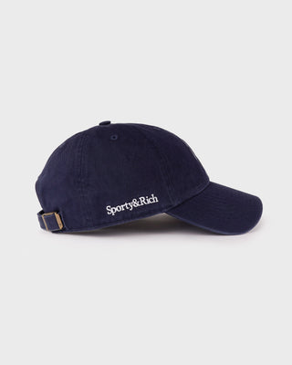 Yankees Serif Outline Hat - Navy/White