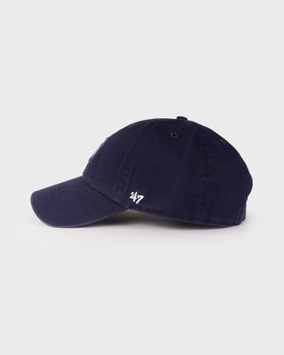 Yankees Serif Outline Hat - Navy/White