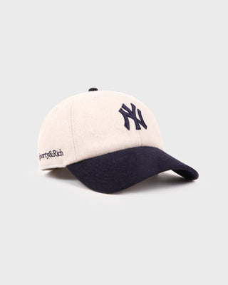Yankees Serif Wool Hat - Ecru/Navy