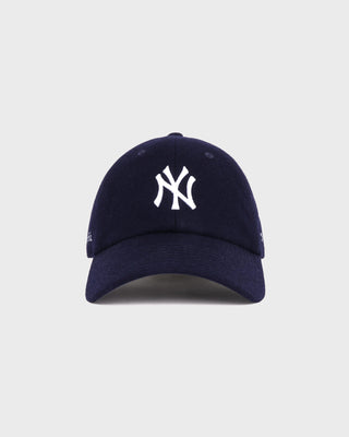 Yankees Serif Wool Hat - Navy/White
