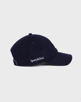 Yankees Serif Wool Hat - Navy/White