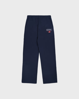 Nautical Embroidered Wide Sweatpant - Navy/White