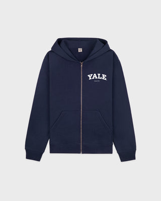 Yale Classic Zip Hoodie - Navy/White
