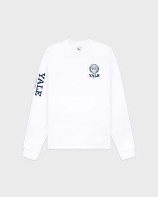 Yale Crest Longsleeve T-Shirt - White
