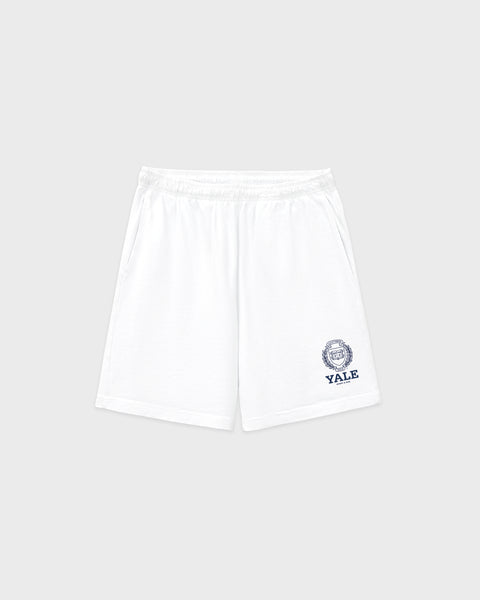 Yale Crest Gym Short - White/Navy