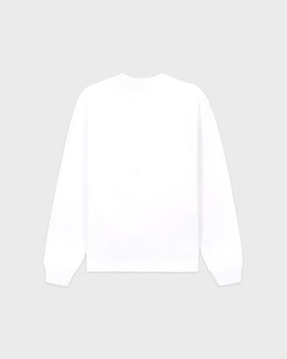 White sweatshirt on a light gray background
