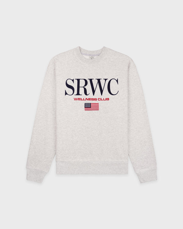 Nautical Embroidered Crewneck - Heather Gray