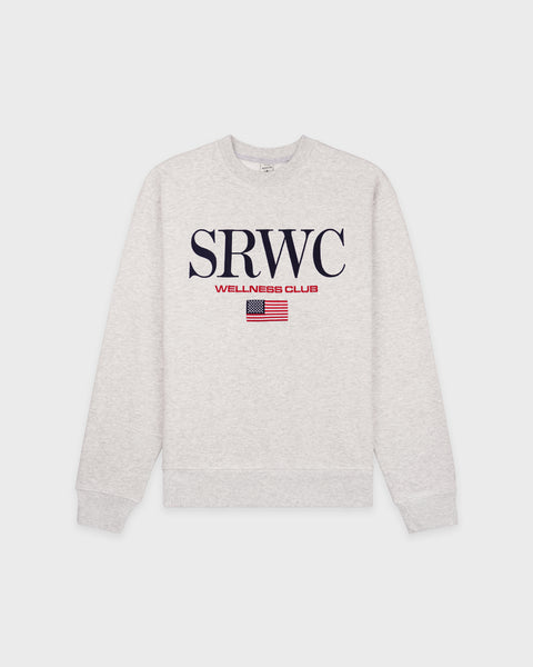 Nautical Embroidered Crewneck - Heather Gray