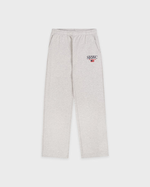 Nautical Embroidered Wide Sweatpant - Heather Gray