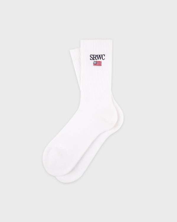 Nautical Socks - White/Navy/Ruby