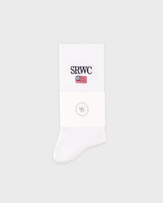 Nautical Socks - White/Navy/Ruby