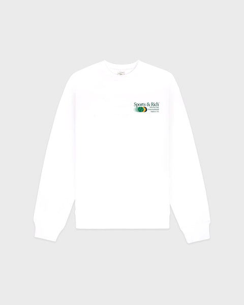 Invitational Crewneck - White/Forest