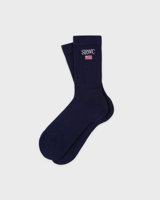 Nautical Socks - Navy/White/Ruby