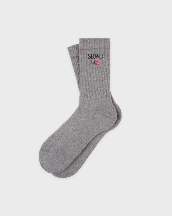 Nautical Socks - Heather Gray/Navy/Ruby/White
