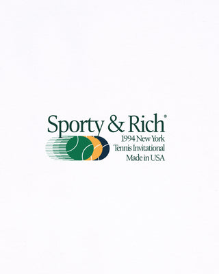 Sporty & Rich logo with text on a white background