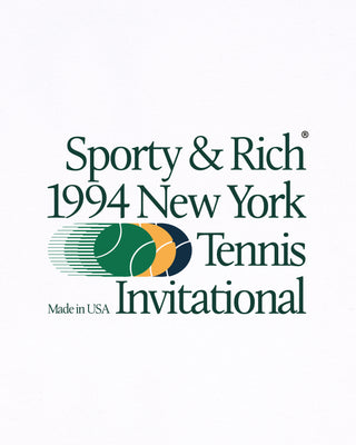 Logo for Sporty & Rich 1994 New York Tennis Invitational on a white background