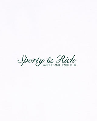 Logo of Sporty & Rich Racquet and Health Club on a white background