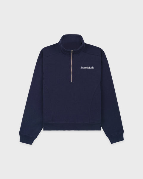 Play Tennis Quarter Zip - Navy/White