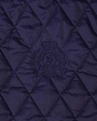 NY Crest Nylon Quilted Jacket - Navy/Tan