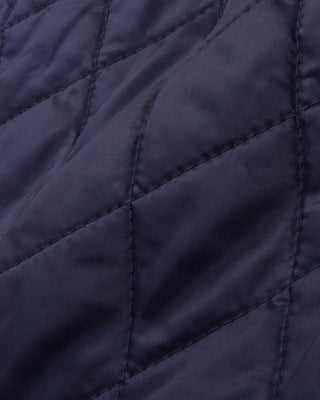 NY Crest Nylon Quilted Jacket - Navy/Tan