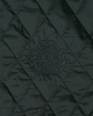 NY Crest Nylon Quilted Jacket - Forest/Tan