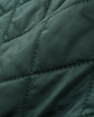 NY Crest Nylon Quilted Jacket - Forest/Tan