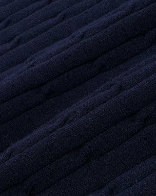 Close-up of dark blue textured fabric