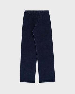 Navy blue pants on a light gray background
