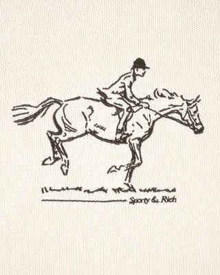 Horse Knitted Sweater - Ecru/Chocolate