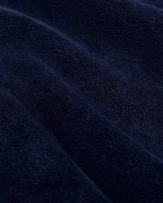 Close-up of dark blue fabric texture