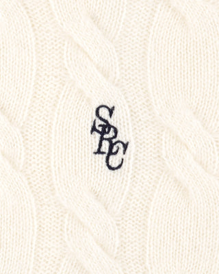 SRC Cableknit Cashmere Sweater - Ecru