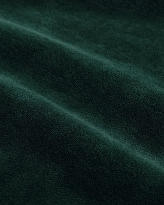 Close-up of dark green fabric texture