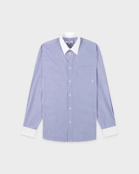 SRC Oversized Shirt - Navy Stripe