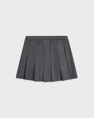 SRC Wool School Skirt - Dark Grey/Ecru