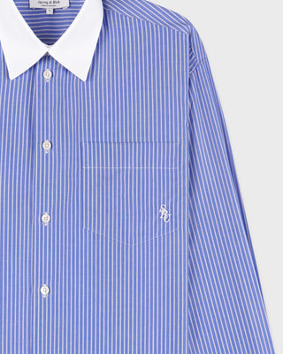 SRC Oversized Shirt - Navy Stripe