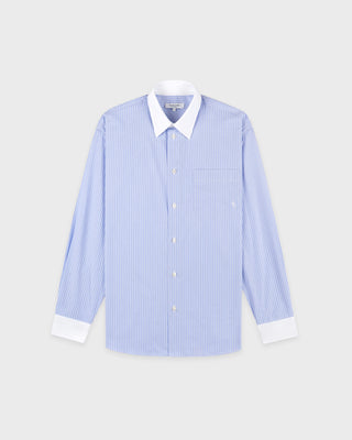 SRC Oversized Shirt - Light Blue Stripe