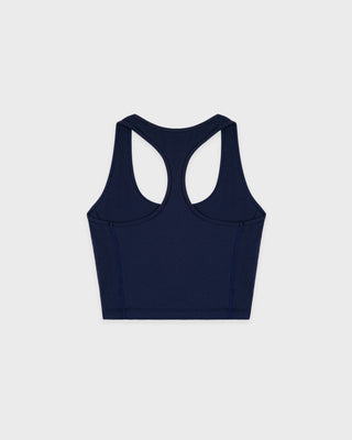 Serif Logo Sports Tank - Navy/White