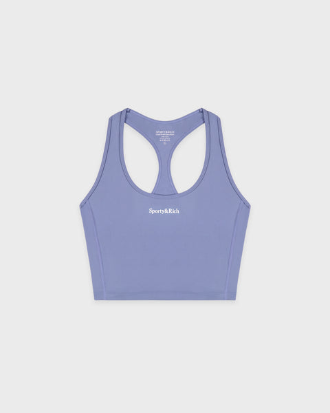 Serif Logo Sports Tank - Colony Blue