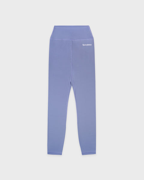 Serif Logo Legging - Colony Blue/White