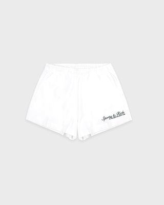 White boxer briefs with a brand logo on a light gray background